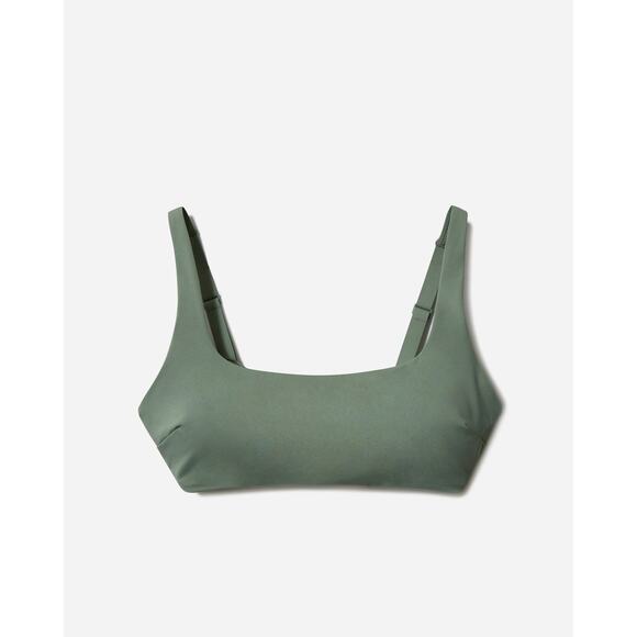 Everlane The Square Neck Bikini Top in Green L NWT - Picture 6 of 7